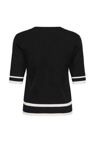 Toppar - LeenahlIW v-neck blouse – Black/Vanilla